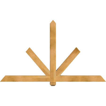 Ekena Millwork Kennewick Rough Sawn Timber Gable Bracket, Western Red Cedar, 72"W x 42"H x 4"D x 4"F, 14/12 Pitch GBW072X42X0404KEN00RWR